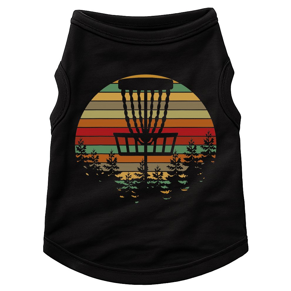 Retro Vintage Disc Golf Frolf Flying Disc Sport Lover Doggie Tank
