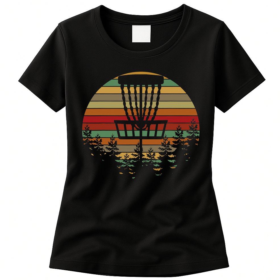 Retro Vintage Disc Golf Frolf Flying Disc Sport Lover Womens T-Shirt