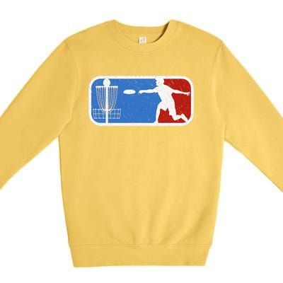 Retro Vintage Disc Golf Disc Golf Clothing Gift Premium Crewneck Sweatshirt