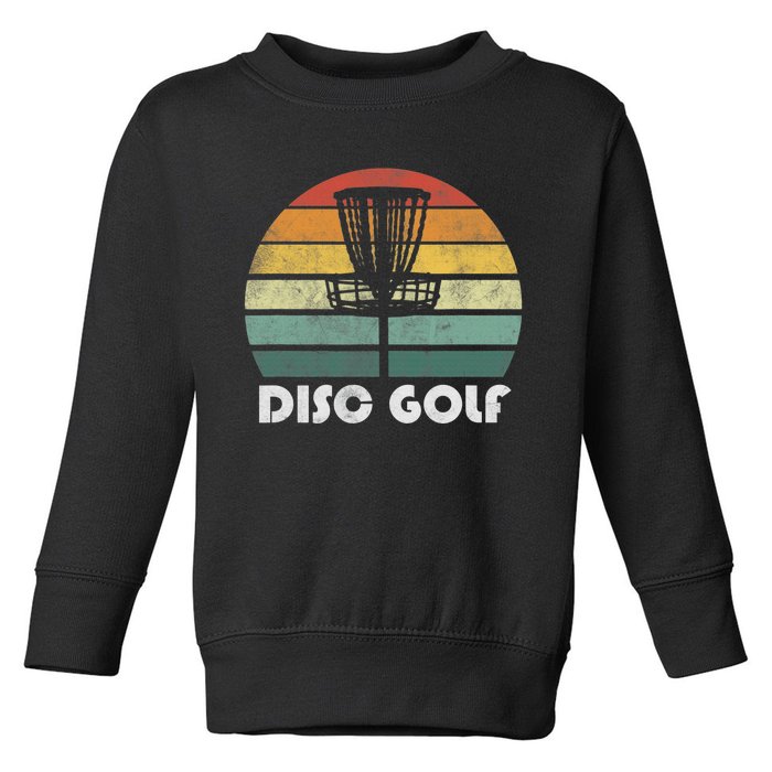 Retro Vintage Disc Golf Frolf Flying Disc Sport Lover Toddler Sweatshirt