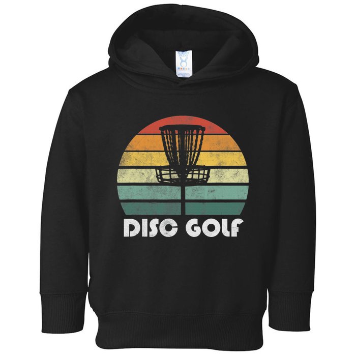 Retro Vintage Disc Golf Frolf Flying Disc Sport Lover Toddler Hoodie