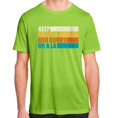 Retro Vintage Distressed Keep Kamala And Carry On A La Adult ChromaSoft Performance T-Shirt