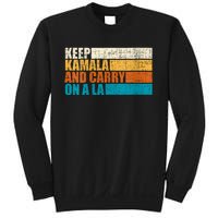 Retro Vintage Distressed Keep Kamala And Carry On A La Sweatshirt