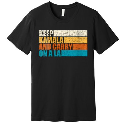 Retro Vintage Distressed Keep Kamala And Carry On A La Premium T-Shirt