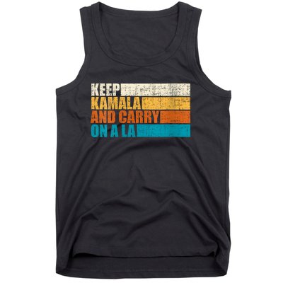 Retro Vintage Distressed Keep Kamala And Carry On A La Tank Top