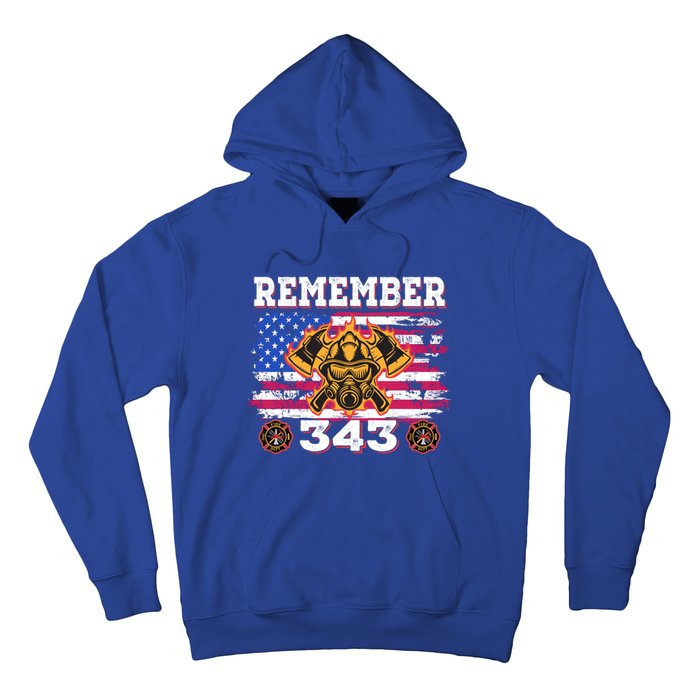 Remember Vintage Distressed Firefighter American Flag 343 Gift Hoodie