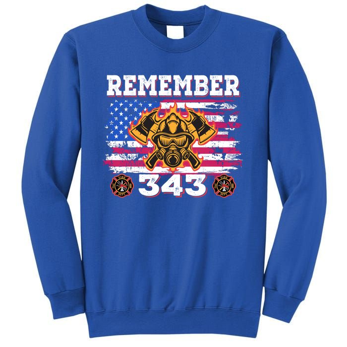 Remember Vintage Distressed Firefighter American Flag 343 Gift Sweatshirt