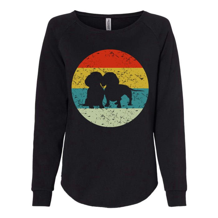 Retro Vintage Dachshund Womens California Wash Sweatshirt