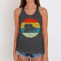 Retro Vintage Dachshund Women's Knotted Racerback Tank