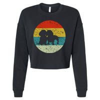 Retro Vintage Dachshund Cropped Pullover Crew