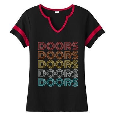 Retro Vintage Doors Ladies Halftime Notch Neck Tee