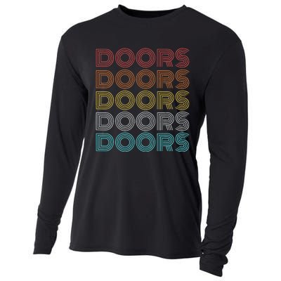 Retro Vintage Doors Cooling Performance Long Sleeve Crew