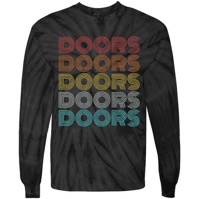 Retro Vintage Doors Tie-Dye Long Sleeve Shirt