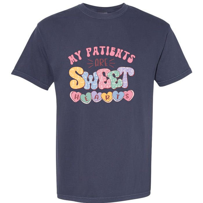 Retro Valentine's Day Nurse My Patients Are Sweet Hearts CNA Garment-Dyed Heavyweight T-Shirt