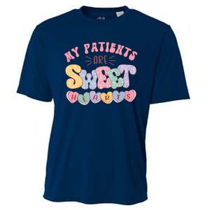 Retro Valentine's Day Nurse My Patients Are Sweet Hearts CNA Cooling Performance Crew T-Shirt