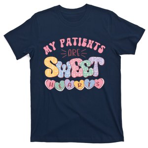 Retro Valentine's Day Nurse My Patients Are Sweet Hearts CNA T-Shirt