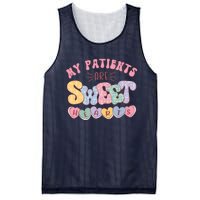 Retro Valentine's Day Nurse My Patients Are Sweet Hearts CNA Mesh Reversible Basketball Jersey Tank