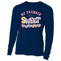 Retro Valentine's Day Nurse My Patients Are Sweet Hearts CNA Cooling Performance Long Sleeve Crew