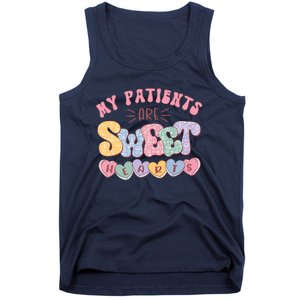 Retro Valentine's Day Nurse My Patients Are Sweet Hearts CNA Tank Top