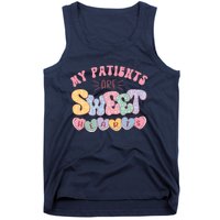 Retro Valentine's Day Nurse My Patients Are Sweet Hearts CNA Tank Top