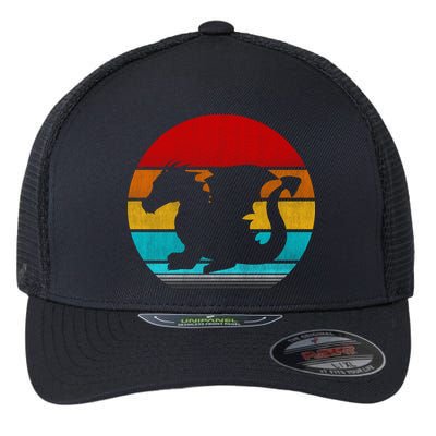 Retro Vintage Dragon Flexfit Unipanel Trucker Cap