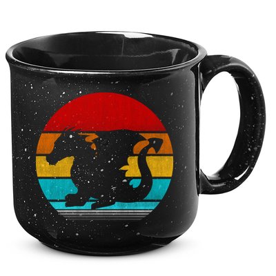 Retro Vintage Dragon 15oz Campfire Ceramic Mug