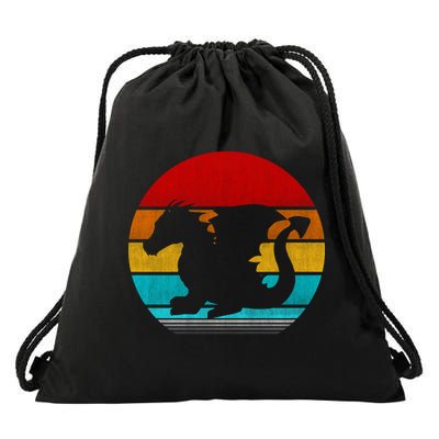 Retro Vintage Dragon Drawstring Bag