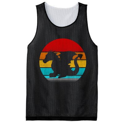 Retro Vintage Dragon Mesh Reversible Basketball Jersey Tank