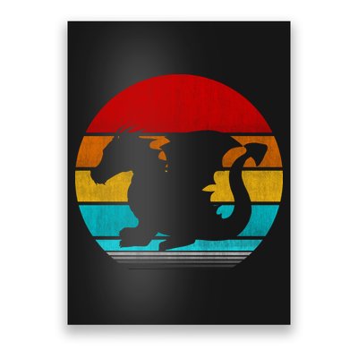 Retro Vintage Dragon Poster