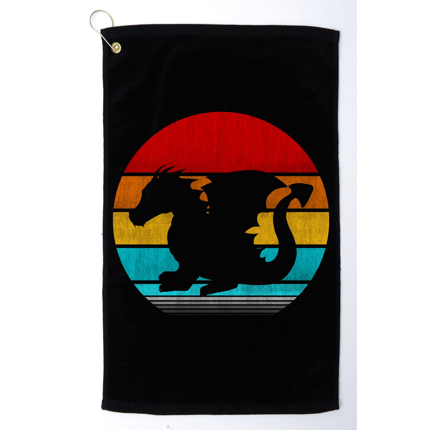Retro Vintage Dragon Golf Towel