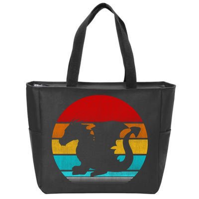Retro Vintage Dragon Zip Tote Bag