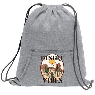 Retro Vintage Desert Vibes Cactus Lovers Sweatshirt Cinch Pack Bag