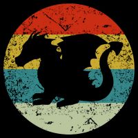 Retro Vintage Dragon Button