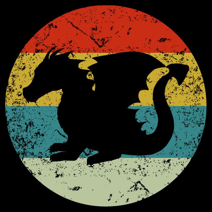 Retro Vintage Dragon Button