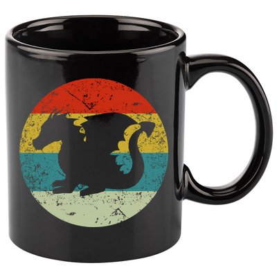 Retro Vintage Dragon 11oz C Handle Ceramic Mug