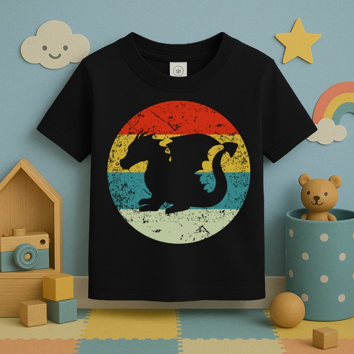 Retro Vintage Dragon Toddler T-Shirt