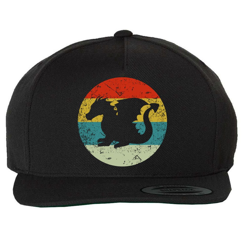 Retro Vintage Dragon Wool Snapback Cap