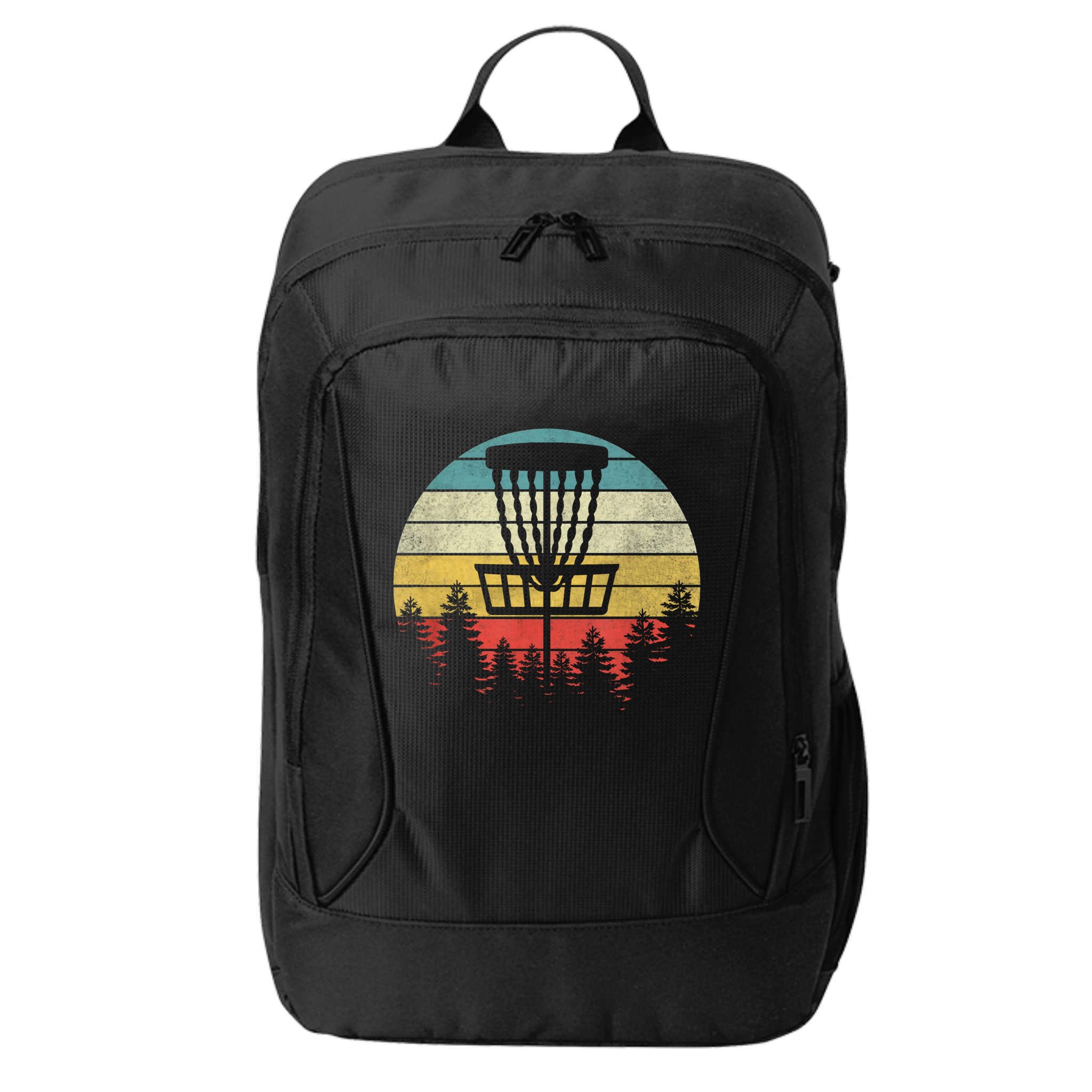 Retro Vintage Disc Golf Gift Frolf Flying Disc Sport Gift City Backpack