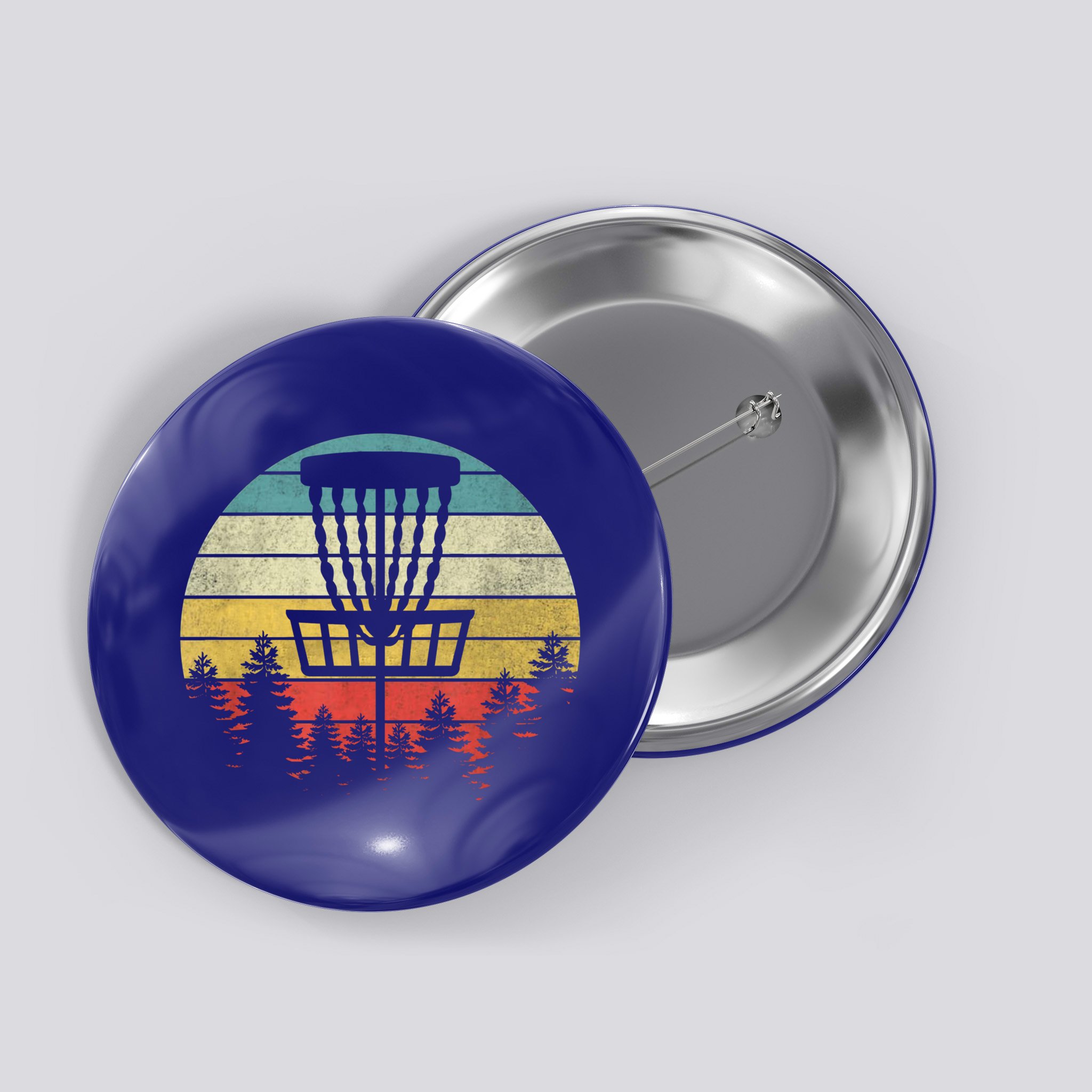Retro Vintage Disc Golf Gift Frolf Flying Disc Sport Gift Button