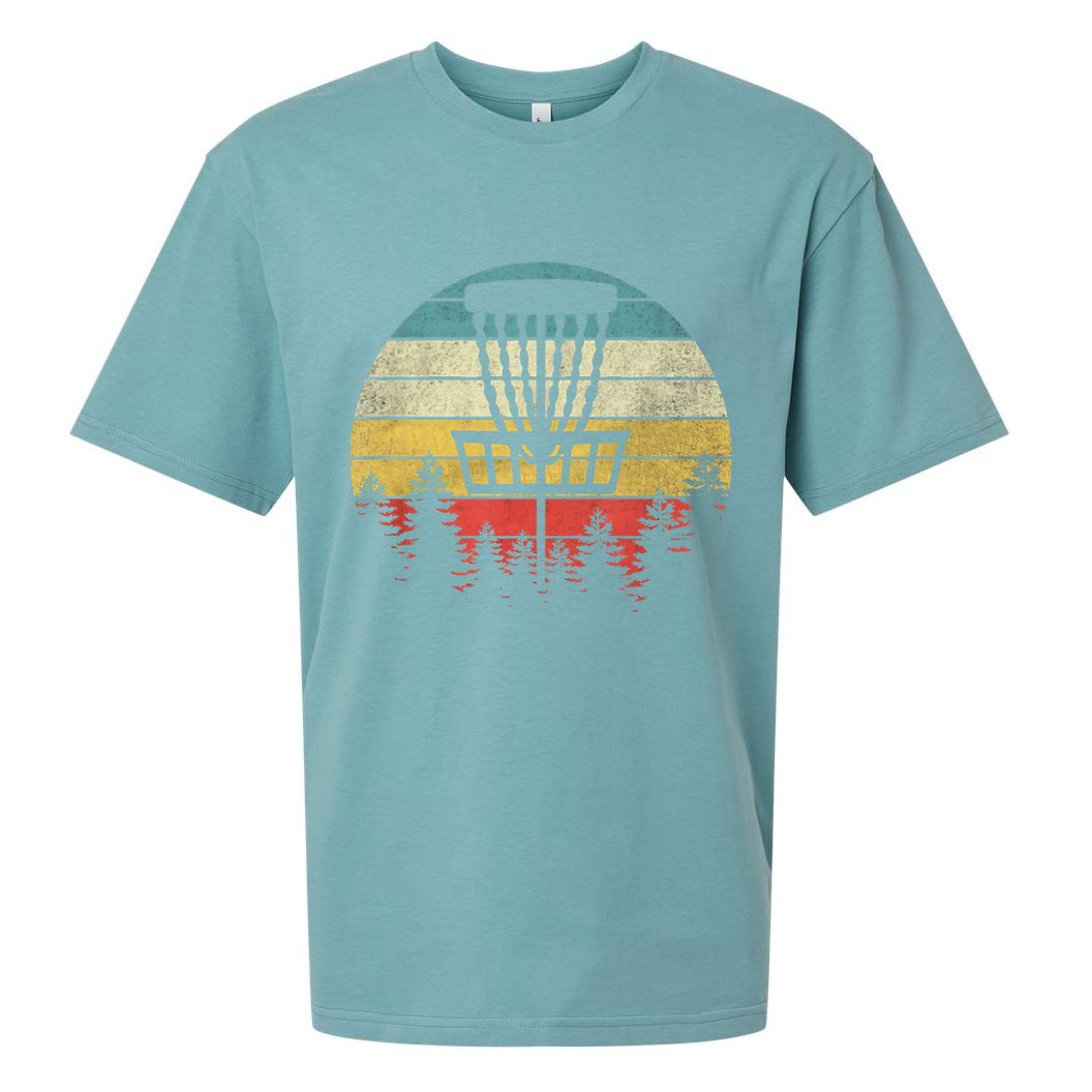 Retro Vintage Disc Golf Gift Frolf Flying Disc Sport Gift Sueded Cloud Jersey T-Shirt