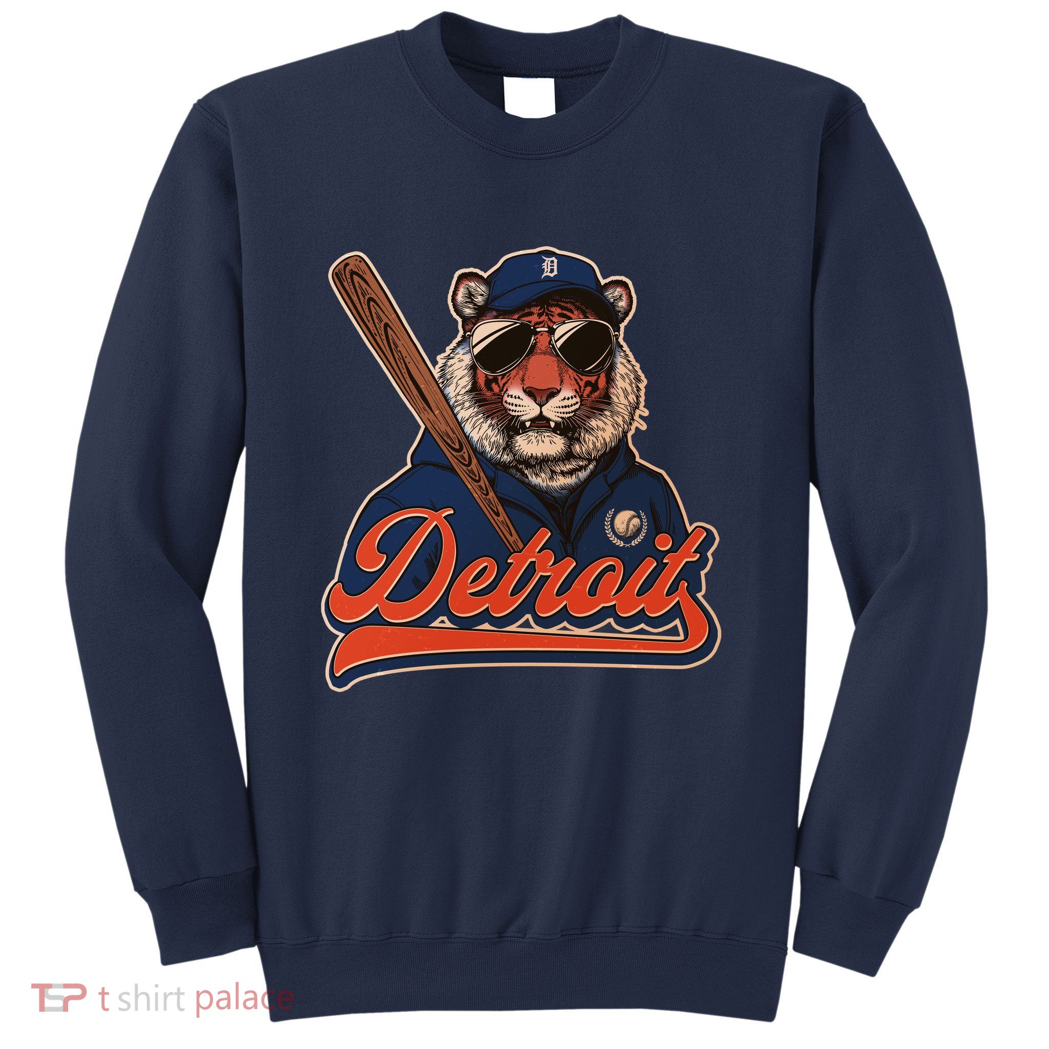 Retro Vintage Detroit Baseball Mascot Sports Fan Sweatshirt