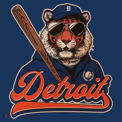 Retro Vintage Detroit Baseball Mascot Sports Fan T-Shirt