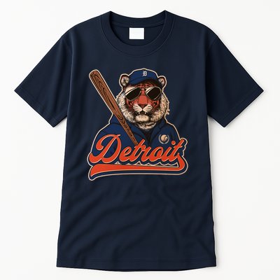 Retro Vintage Detroit Baseball Mascot Sports Fan Tall T-Shirt