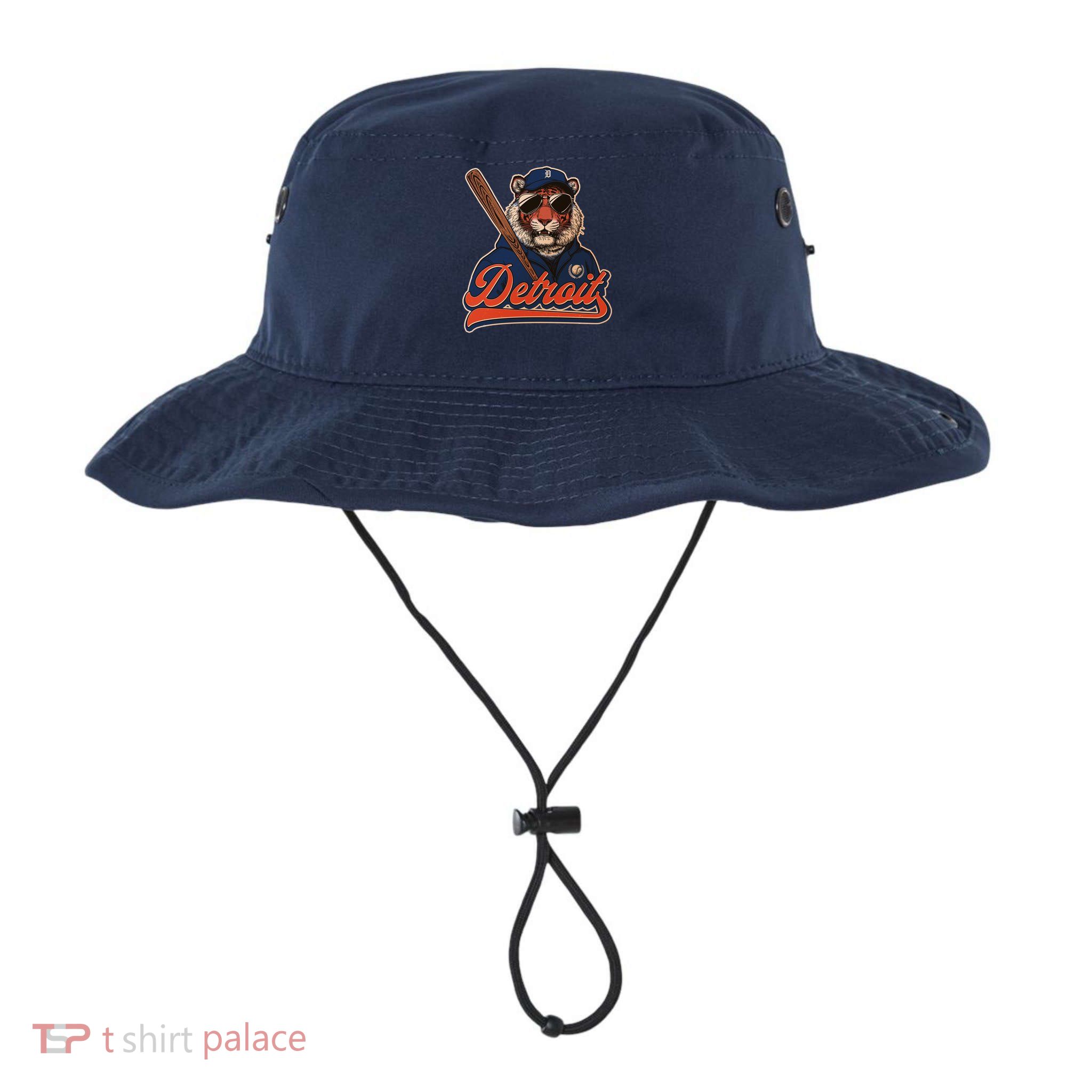 Retro Vintage Detroit Baseball Mascot Sports Fan Bucket Hat