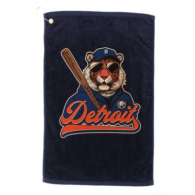 Retro Vintage Detroit Baseball Mascot Sports Fan Golf Towel