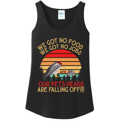 Retro Vintage Dumb & Dumber We Got No Food We Got No Jobs Ladies Essential Tank