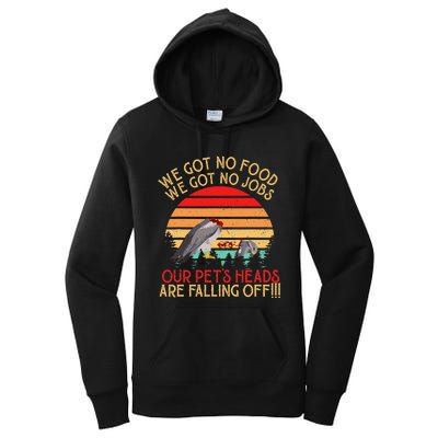 Retro Vintage Dumb & Dumber We Got No Food We Got No Jobs Women's Pullover Hoodie