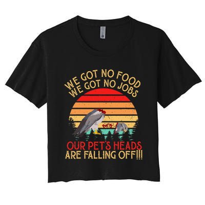 Retro Vintage Dumb & Dumber We Got No Food We Got No Jobs Women's Crop Top Tee