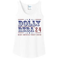 Retro Vintage Dolly And Reba 2024 Make America Fancy Again Ladies Essential Tank