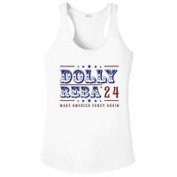 Retro Vintage Dolly And Reba 2024 Make America Fancy Again Ladies PosiCharge Competitor Racerback Tank